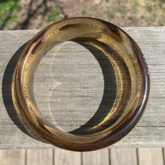 Genuine Bakelite Bangle Tested Carved Rare - Picture 5 of 6